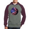 Raglan Colorblock Pullover Hooded Sweatshirt Thumbnail